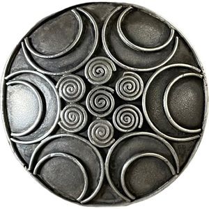 Circular Sterling Silver Indian Pendant